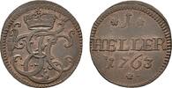 SACHSEN Heller 1763. Ernst Friedrich Karl, 1745-1780. Fast Vorzüglich 28,00 EUR  + 10,00 EUR frais d'envoi