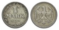 WEIMARER REPUBLIK 1 Mark 1924, A. Sehr schön -Vorzüglich 15,00 EUR  + 10,00 EUR frais d'envoi