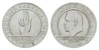 WEIMARER REPUBLIK  3 Reichsmark 1929, D. Vorzüglich -Stempelglanz