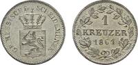 HESSEN Kreuzer 1861. Ludwig III., 1848-1877. Stempelglanz. 25,00 EUR  + 10,00 EUR frais d'envoi