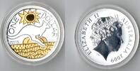 Australien Känguru Silber unze mit gold geglitten 1 Dollar 2009 UNC