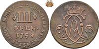 Münster, Domkapitel 3 Pfennig III Pfennig 1754 -