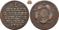 Lippe-Detmold 1 Heller 1783 ss 20,00 EUR prix TTC + 17,00 EUR frais d'envoi