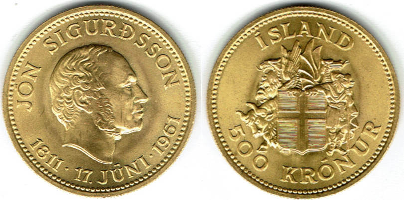 island-500-kronen-iceland-gold-coin-1961-jon-sigurdsson-500-kronur