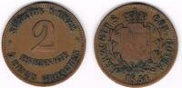 Sachsen-Coburg und Gotha 2 Pfennig Sachsen-Coburg u. Gotha, Herzog Ernst, Kursmünze 2 Pfennig (Scheidemünze) -