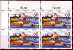 BRD 4 Werte, 60 Pfennig BRD, Mi.-Nr. 1583 x, 2000 Jahre Koblenz -