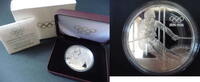 Österreich 200 Schilling austria silver coin, "olympic games 1896-1996", slalom skier, proof, box / COA -
