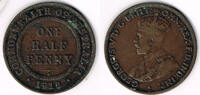 Australien Half Penny 1918 Australia, half penny coin, King George V., l... 17,00 EUR prix TTC + 9,90 EUR frais d'envoi