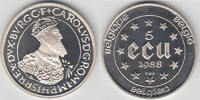 Belgien 5 Ecu belgium, 5 ECU silver commemorative "treaties of rome - charles V." -