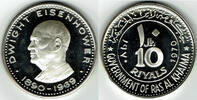 Ras al Khaima - Vereinigte Arabische Emirate 10 Riyals united arab emirates - ras al khaimah, 10 riyals "Eisenhower", like scan -