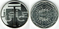Frankreich 25 Euro france, silver commemorative coin "justice" -