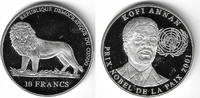 Republik Kongo 10 Francs congo silver coin "Kofi Annan", like scan -