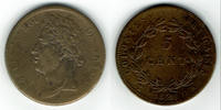 Frankreich - Französische Kolonien 5 Centimes colonies francaises, 5 centimes 1825 A, Charles X., like scan -