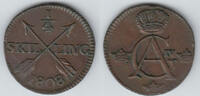 Schweden 1/4 Skilling Schweden 1808, 1/4 Skilling, Gustav IV. Adolf 1792-1809, -