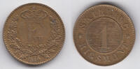 Dänemark 1 Skilling denmark 1860, 1 skilling rigsmond, frederik VII., like scan -