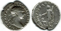 Römische Kaiserzeit - Trajanus AR-Denar AR-Denar des Trajanus, Rv.: stehende Arabia, COS V PP SPQR OPTIMO PRINC -