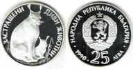 Bulgarien 25 Leva Bulgaria, silver coin, "endangered wildlife - lynx", with capsule -