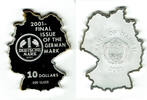 Nauru 10 Dollars nauru 2001, final issue of the german mark, german landmap coin -