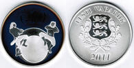 Estland 10 Euro Estonia 10 Euro, <i>Introduction of Euro</i>, partially coloured -