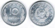 Albanien 10 Qindarka albania, 10 Qindarka 1969, like scan -