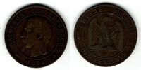 Frankreich 10 Centimes France, 10 Centimes 1854 BB, napoleon III. -