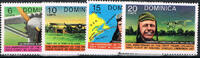 Dominika 4 Werte (6C - 2 $) 4 Marken 50. Jahrestag des 1. Transatlantikfluges von Charles Lindbergh -