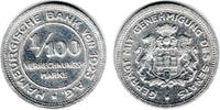 Hamburg - Hamburgische Bank 1/100 Verrechnungsmarke Notgeld Hamburg 1923, 1/100 Verrechnungsmarke, Stadtwappen, siehe Scan -