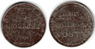 Gebiet des Oberbefehlshabers Ost 3 Kopeken 1916 J Kursmünze 3 Kopeken, E... 12,00 EUR prix TTC + 9,90 EUR frais d'envoi