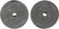 Belgien 25 Centimes belgium, Leopold III., 25 Centimes 1944, like scan -