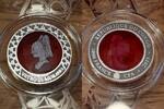 Kongo 1000 Francs republic od congo, 2 ounces silver coin with murano glas, Vetro di Murano -