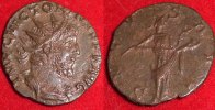 Römische Kaiserzeit - Victorinus Antoninian AE-Antoninian Victorinus, Rv.: Salus mit Schlange, SALVS AVG. -