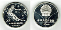 China 5 Yuan china, silver coin 1988, 5 yuan, minimal oxidation, like scan -