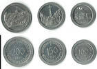 Notgeld - Nürnberg / Fürth 100 + 150 + 200 Mark (3 Münzen) Set Notgeld Ludwigs-Eisenbahn Nürnberg - Fürth, 100 + 150 + 200 Mark -