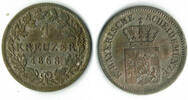 Bayern 1 Kreuzer bavaria, Ludwig II., 1 Kreuzer, like scan -