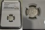 Puerto Rico 5 Cents Puerto Rico, 5 Cents silver Coin, Alfonso XIII., NGC-Grade: AU Details, cleaned -