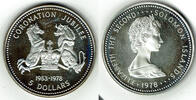 Salomon-Inseln - Solomon Islands 5 Dollars Solomon Islands, commemorative coin, 25th anniversary of coronation -