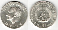 Deutsche Demokratische Republik 10 Mark DDR, Gedenkmünze 10 Mark 1973, Bertolt Brecht -