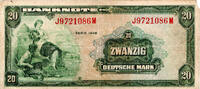 Deutschland - Bank Deutscher Länder 20 Mark Bank Deutscher Länder, 20 Mark, Serie 1948, Ro. 240 -