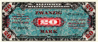 Deutschland - Alliierte Besetzung 20 Mark Alliierte Militärbehörde, Zwanzig Mark, Serie 1944, Ro. 204d -