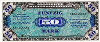Deutschland - Alliierte Besetzung 50 Mark Alliierte Militärbehörde, Fünfzig Mark, Serie 1944, Ro. 205c -