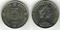 Hongkong 5 Dollar British Colonies - Hongkong, 5 Dollar, Elisabeth II. -