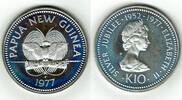 Papua - Neuguinea 10 Kina papua new guinea silver coin, 10 kina "elisabeth II., silver jubilee -