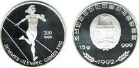 Korea - Nordkorea 200 Won North Korea, "Barcelona olympics 1992 - sprinter" -