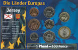 Jersey 3,88 Pfund Jersey, coin set, 1 penny - 2 pounds (8 coins) -