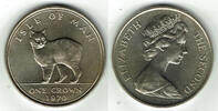 Isle of Man 1 Crown Islo of Man, 1 Crown 1970, <i>manx cat</i>, siehe scan -
