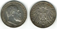 Württemberg 3 Mark Kaiserreich, Württemberg 1910 F, Wilhelm! -