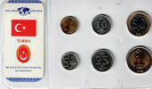 Türkei 1,91 Lira Türkiye, coin set, 1 kurus - 1 lira (6 coins) -