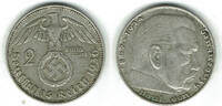Drittes Reich 2 Reichsmark 1936 D Drittes Reich, 2 Reichsmark 1936 D, Hi... 8,90 EUR  + 9,90 EUR frais d'envoi