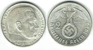 Drittes Reich 2 Reichsmark 1939 A Drittes Reich, 2 Reichsmark 1939 A, Hi... 11,90 EUR  + 9,90 EUR frais d'envoi