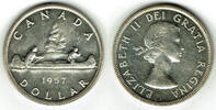 Kanada 1 Dollar 1957 K Kanada, 1 Dollar 1957, Kanu! fast vorzüglich 22,50 EUR  + 9,90 EUR frais d'envoi